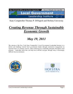 Local Government Leadership Institute - Creating Revenue Through Sustainable Economic Growth Hofstra 2011