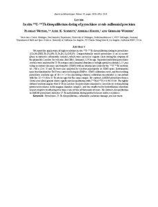 In situ 238U-230Th disequilibrium dating of pyrochlore at sub-millennial precision