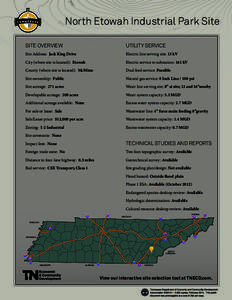 North Etowah Industrial Park Site  TENNESSEE SITE OVERVIEW
