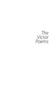 The Victor Poems Also by Anthony Caleshu Poetry
