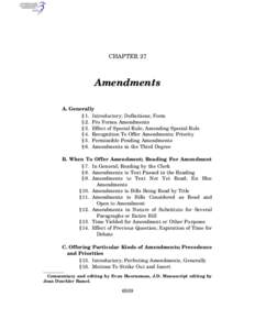 CHAPTER 27  Amendments A. Generally § 1. Introductory; Definitions; Form § 2. Pro Forma Amendments