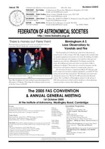 Issue 79  Published by the Federation of Astronomical Societies ISSN