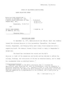 6 ALRB No. 18: McFarland Rose Production, a division of Petoseed Co., Inc., a wholly-owned subsidiary of Case George Ball, Inc.