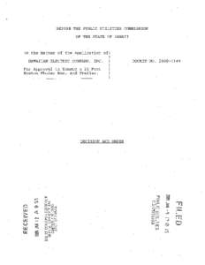 BEFORE THE PUBLIC UTILITIES CONNISSION OF THE STATE OF HAWAII In the Matter of the Application of) HAWAIIAN ELECTRIC CONPANY, INC.