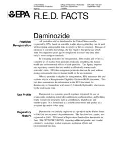 Daminozide / Chemistry / Environmental health / Environmental effects of pesticides / Pesticide / Health effects of pesticides / Unsymmetrical dimethylhydrazine / Worker Protection Standard / Pesticides / Health / Environment