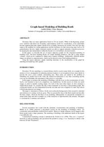 12th AGILE International Conference on Geographic Information Science 2009 Leibniz Universität Hannover, Germany page 1 of 5  Graph-based Modeling of Building Roofs