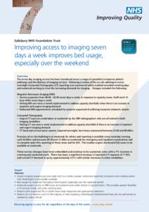 NHS Improving Quality Salisbury NHS Foundation Trust  Improving access to imaging seven