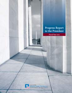 Progress Report to the President Fiscal Year 2011 Fiscal Year (FY[removed]Results at a Glance