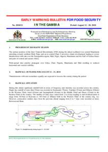 EARLY WARNING BULLETIN FOR FOOD SECURITY IN THE GAMBIA No[removed]Period: August[removed], 2010