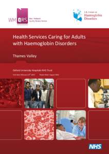 Health Services Caring for Adults with Haemoglobin Disorders Thames Valley Oxford University Hospitals NHS Trust th