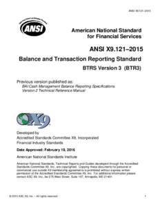 ANSI X9.121–2015  American National Standard for Financial Services  ANSI X9.121–2015