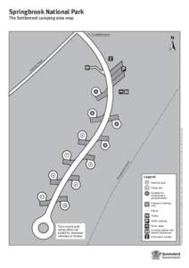 Springbrook National Park: The Settlement camping area map