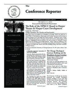 The  Conference Reporter Vol. 17, No. 2	  Hyde Park–Kenwood Community Conference