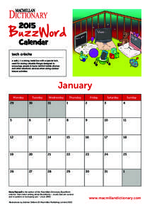 2015  BuzzWord Calendar  tech crèche