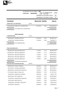 STATEMENT OF NET ASSETS LAMP 31-OCT[removed]UNAUDITED)  Face Amount