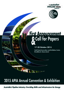 First Announcement Call for Papers &  17–20 October 2015