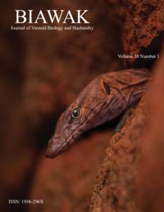 BIAWAK  Journal of Varanid Biology and Husbandry Volume 10 Number 1