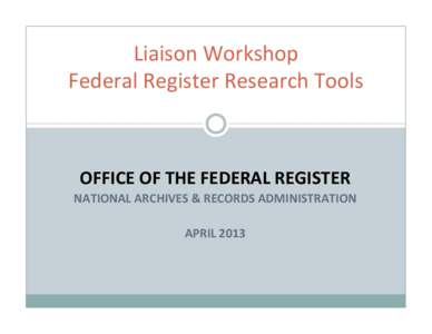 Federal Register API Research Tools