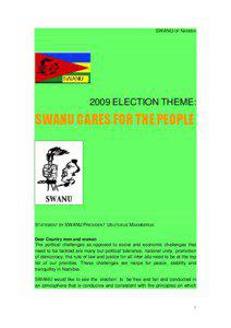 SWANU OF NAMIBIA[removed]ELECTION THEME: