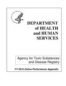 DEPARTMENT of HEALTH and HUMAN SERVICES  Agency for Toxic Substances