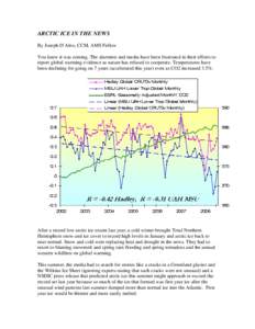 Glaciology / Arctic Ocean / Effects of global warming / Climatology / Sea ice / Polar ice packs / Arctic / Cryosphere / Tipping point / Physical geography / Earth / Atmospheric sciences