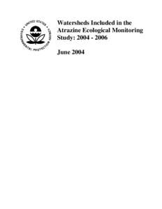 US EPA - Pesticides - Watersheds Included in the Atrazine Ecological Monitoring Study: [removed]