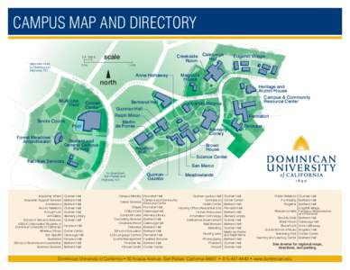 CAMPUS MAP AND DIRECTORY scale alternate route to Northbound Highway 101