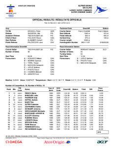 Official Results Super Combined