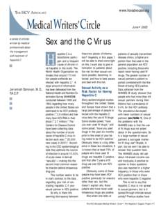 www.hcvadvocate.org  The HCV Advocate Medical Writers’ Circle a series of articles