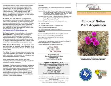 Ethics of Native Plant (MG-106)