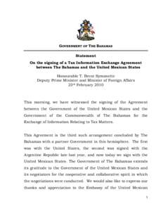 Microsoft Word - Remarks for DPM on Signing of TIEA with Mexico ondoc