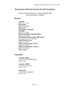 Microsoft Word - 2D Gel Protein Ext