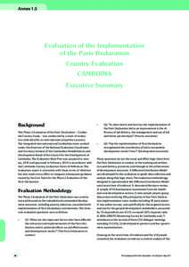 Annex 1.5  Evaluation of the Implementation of the Paris Declaration Country Evaluation CAMBODIA