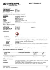 SAFETY DATA SHEET  1. Identification Product identifier  CBC-1