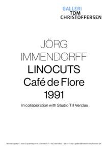JÖRG IMMENDORFF LINOCUTS Café de Flore 1991 In collaboration with Studio Till Verclas