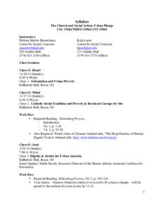 Syllabus The Church and Social Action: Urban Plunge CSC[removed]THEO[removed]CST[removed]Instructors: Melissa Marley Bonnichsen Center for Social Concerns