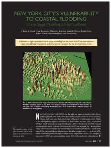 NEW YORK CITY’S VULNERABILITY TO COASTAL FLOODING Storm Surge Modeling of Past Cyclones BY  BRIAN A. COLLE, FRANK BUONAIUTO, MALCOLM J. BOWMAN, ROBERT E. WILSON, ROGER FLOOD,