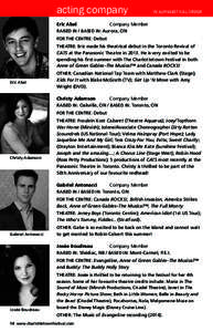 acting company Eric Abel IN ALPHABETICAL ORDER  Company Member