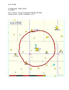 KLOX 60 dBu Coverage Study - NGDC 30 SEC[removed]KLOX CH215 A , 4.0 kW, 102.0M HAAT, 489.0M COR AMSL Service Contour = 60 dBu. Population = 16,121