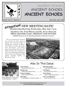 ANCIENT ECHOES  ANCIENT ECHOES Volume No. 22 Issue No. 2