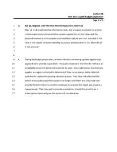 CA‐NLH‐38  NLH 2014 Capital Budget Application  Page 1 of 1  1   Q. 