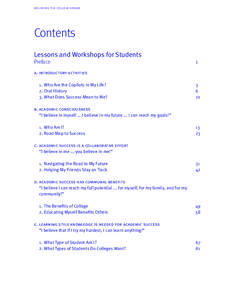 believing the college dream  Contents Lessons and Workshops for Students Preface