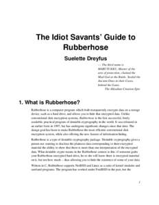 The Idiot Savants’ Guide to Rubberhose Suelette Dreyfus