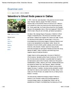 Valentino’s Ghost finds peace in Dallas - Dallas Islam | Examine...  http://www.examiner.com/islam-in-dallas/valentino-s-ghost-find... Examiner.com ISLAM