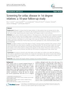 Screening for celiac disease in 1st degree relatives: a 10-year follow-up study