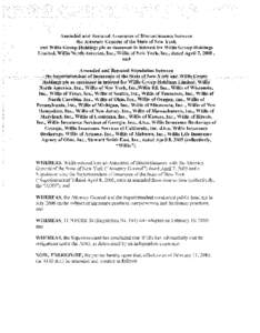 Amended and Restated Assurance of Discontinuance between NYS Attorney General and Willis Group Holdings .. and Amended and Restated Stipulation