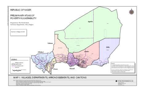 o:\pro00\1194-g\gisdata\nigerpoverty.apr djhealy 6march2001  N REPUBLIC OF NIGER PRELIMINARY ATLAS OF