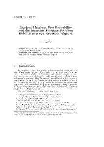 ICM 2002 • Vol. I • [removed]Random Matrices, Free Probability
