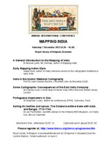 Annual BIMCC Conference: MAPPING INDIA