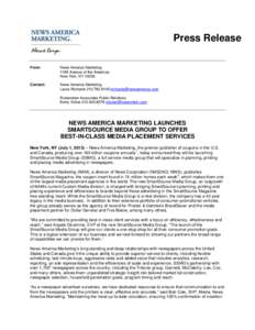 Press Release From: News America Marketing 1185 Avenue of the Americas New York, NY 10036